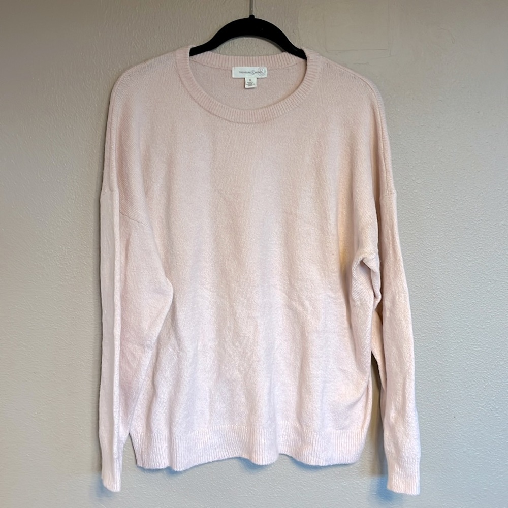 Treasure & Bond light pink sweater.  Size M